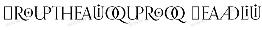 OrpheusPro Medium字体转换